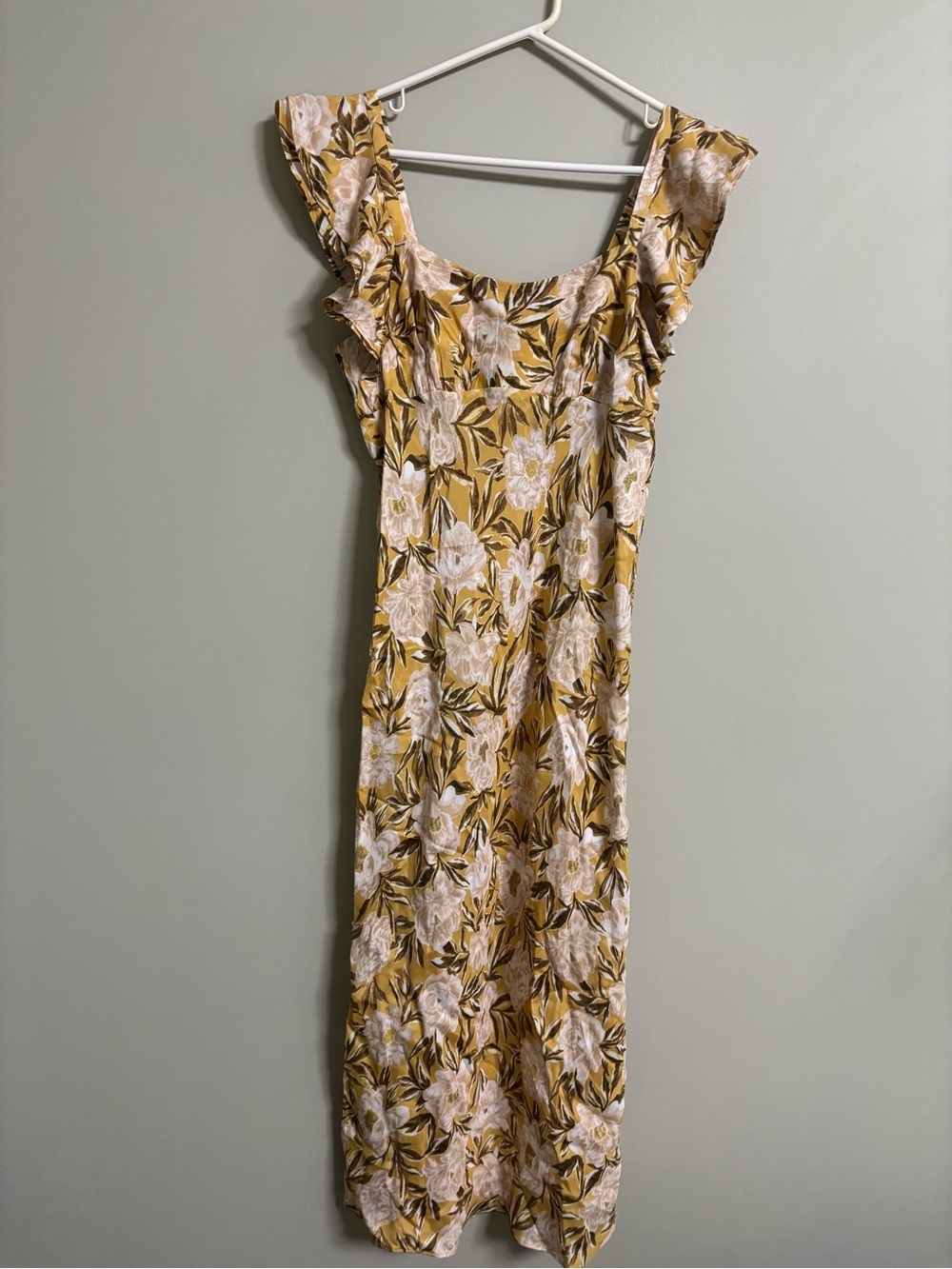 Madewell Size 4 Angelina Floral Yellow Maxi Dress Tropical Vacation Resort New - Picture 2 of 8